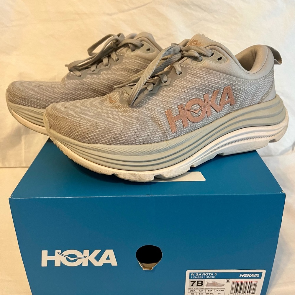 Women’s Hoka Gaviota 5 - Grey, Size 7.